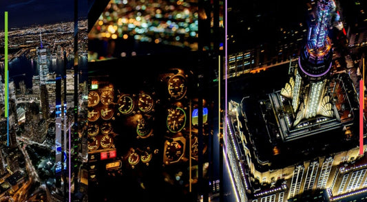 " Night flight over Manhattan "